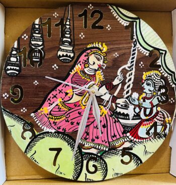 Krishna and Yashoda wall clock
