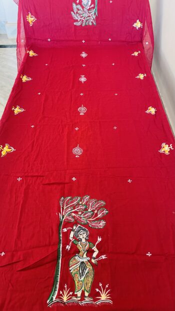 Single motif and butti dupatta