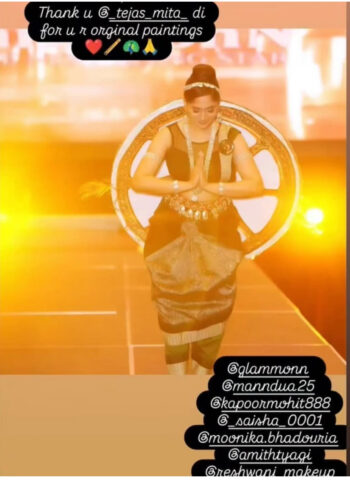 @Malaysia Beauty pageant, Odia contestant owns the cultural round with our beautiful collage paintings