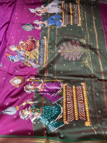 Silk Pattachitra saree