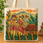 Tote bag tribal couple design