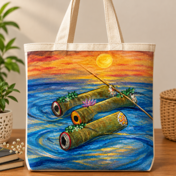 Tote bag design in artistic style