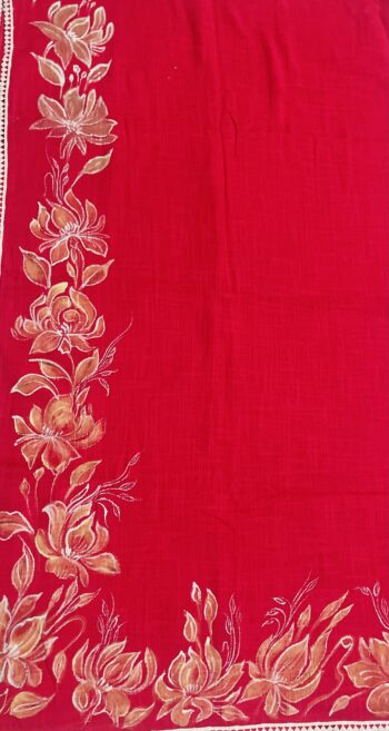 Design Stole pinky flowers